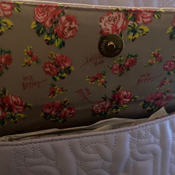 Betsey Johnson Lavender Quilted Backpack with Gold Accent - Picture 6 of 7